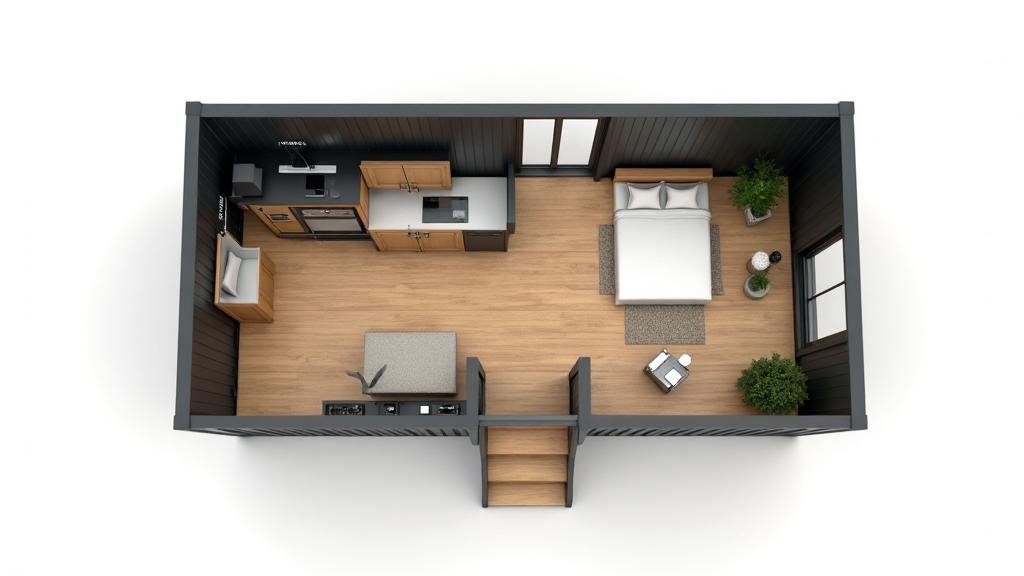 Ejemplo de casa prefabricada de 20 m²